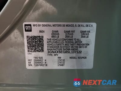 Zdjęcie 13 z 13 samochodu: 2025 CHEVROLET EQUINOX ACTIV VIN:3GNAXSEG8SL137122 - miniatura