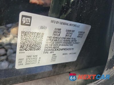 Zdjęcie 14 z 14 samochodu: 2023 CHEVROLET SUBURBAN C1500 RST VIN:1GNSCEKD4PR343579 - miniatura