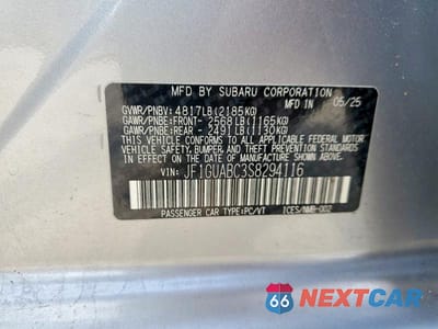 Zdjęcie 13 z 13 samochodu: 2025 SUBARU IMPREZA VIN:JF1GUABC3S8294116 - miniatura