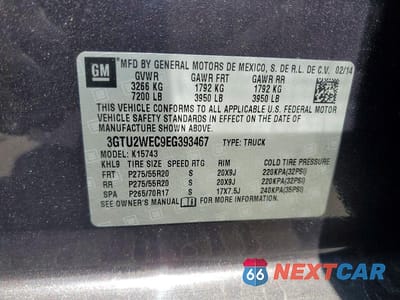 Zdjęcie 12 z 12 samochodu: 2014 GMC SIERRA K1500 DENALI VIN:3GTU2WEC9EG393467 - miniatura
