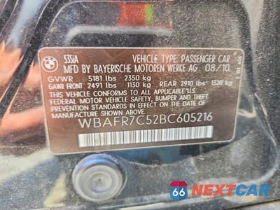 Zdjęcie 12 z 12 samochodu: 2011 BMW 535 I VIN:WBAFR7C52BC605216 - miniatura