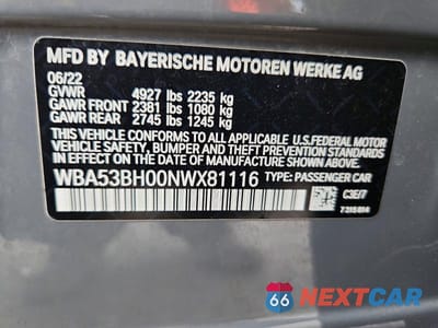 Zdjęcie 12 z 12 samochodu: 2022 BMW 530 I VIN:WBA53BH00NWX81116 - miniatura