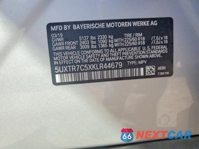 Zdjęcie 13 z 13 samochodu: 2019 BMW X3 SDRIVE30I VIN:5UXTR7C5XKLR44679 - miniatura