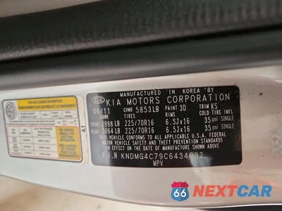 Zdjęcie 13 z 13 samochodu: 2012 KIA SEDONA LX VIN:KNDMG4C79C6434092 - miniatura