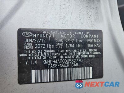 Zdjęcie 13 z 13 samochodu: 2013 HYUNDAI ELANTRA GLS VIN:KMHDH4AE0DU582770 - miniatura