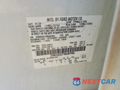 Zdjęcie 13 z 13 samochodu: 2009 FORD FLEX SEL VIN:2FMEK62C79BA89986 - miniatura