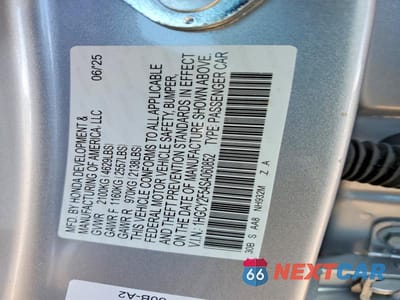 Zdjęcie 12 z 12 samochodu: 2025 HONDA ACCORD HYBRID SPORT VIN:1HGCY2F54SA060852 - miniatura