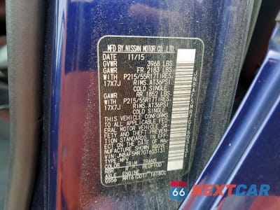 Zdjęcie 13 z 13 samochodu: 2016 NISSAN JUKE SV VIN:JN8AF5MR7GT603131 - miniatura