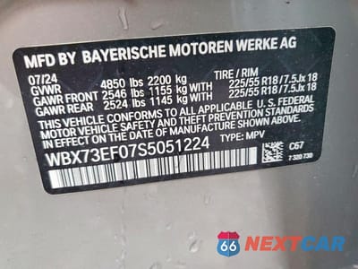 Zdjęcie 12 z 12 samochodu: 2025 BMW X1 XDRIVE28I VIN:WBX73EF07S5051224 - miniatura