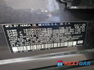 Zdjęcie 13 z 13 samochodu: 2025 HONDA HR-V LX VIN:3CZRZ2H35SM775301 - miniatura