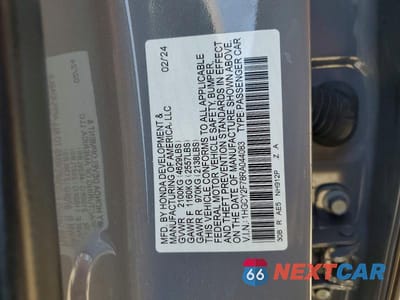 Zdjęcie 12 z 12 samochodu: 2024 HONDA ACCORD HYBRID SPORT-L VIN:1HGCY2F78RA044083 - miniatura