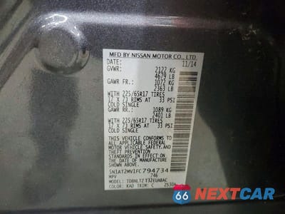 Zdjęcie 13 z 13 samochodu: 2015 NISSAN ROGUE SV VIN:5N1AT2MV1FC794734 - miniatura