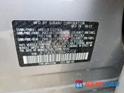Zdjęcie 14 z 14 samochodu: 2024 SUBARU FORESTER PREMIUM VIN:JF2SKADC1RH405314 - miniatura