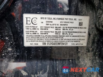 Zdjęcie 13 z 13 samochodu: 2021 TESLA MODEL Y VIN:5YJYGAEE2MF294131 - miniatura