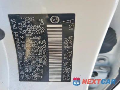 Zdjęcie 12 z 12 samochodu: 2004 LEXUS ES 330 VIN:JTHBA30G945006004 - miniatura