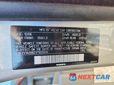 Zdjęcie 12 z 12 samochodu: 2007 VOLVO S80 3.2 VIN:YV1AS982171025934 - miniatura
