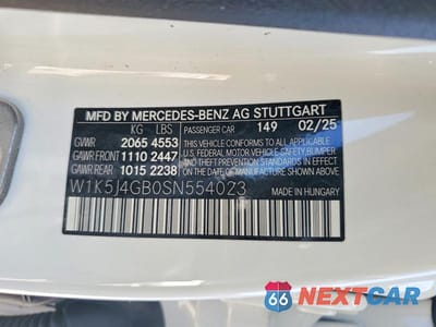 Zdjęcie 13 z 13 samochodu: 2025 MERCEDES-BENZ CLA 250 VIN:W1K5J4GB0SN554023 - miniatura