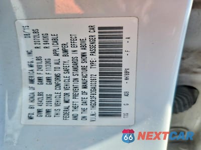Zdjęcie 13 z 13 samochodu: 2016 HONDA ACCORD EXL VIN:1HGCR3F83GA002672 - miniatura