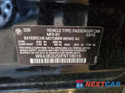 Zdjęcie 12 z 12 samochodu: 2015 BMW 328 XI VIN:WBA3B3G5XFNT18016 - miniatura