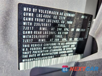 Zdjęcie 14 z 14 samochodu: 2018 VOLKSWAGEN TIGUAN LIMITED VIN:WVGBV7AX3JK002891 - miniatura