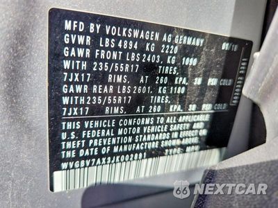 Zdjęcie 14 z 14 samochodu: 2018 VOLKSWAGEN TIGUAN LIMITED VIN:WVGBV7AX3JK002891 - miniatura