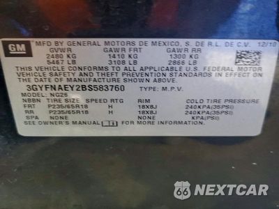 Zdjęcie 13 z 13 samochodu: 2011 CADILLAC SRX LUXURY COLLECTION VIN:3GYFNAEY2BS583760 - miniatura
