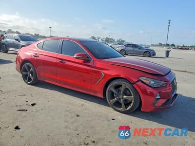 Czwarte zdjęcie samochodu z boku: 2019 GENESIS G70 2.0T ADVANCED VIN:KMTG44LA3KU019198 - miniatura