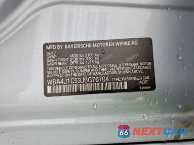 Zdjęcie 12 z 12 samochodu: 2018 BMW 430I GRAN COUPE VIN:WBA4J1C53JBG76704 - miniatura