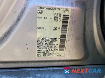 Zdjęcie 13 z 13 samochodu: 2013 NISSAN ALTIMA 2.5 VIN:1N4AL3AP8DC284979 - miniatura