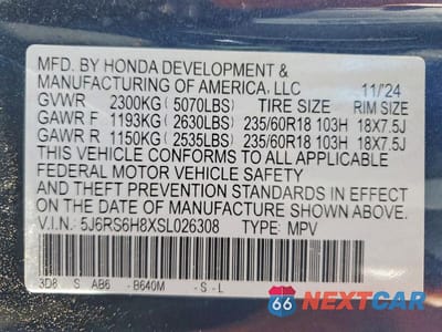 Zdjęcie 13 z 13 samochodu: 2025 HONDA CR-V SPORT-L VIN:5J6RS6H8XSL026308 - miniatura