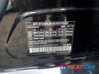 Zdjęcie 13 z 13 samochodu: 2017 MERCEDES-BENZ GLA 250 4MATIC VIN:WDCTG4GB4HJ297541 - miniatura