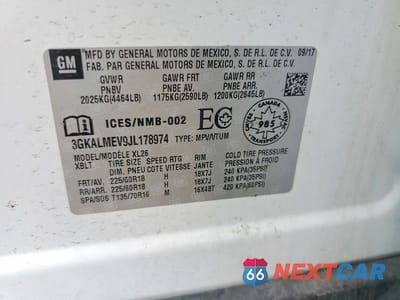 Zdjęcie 13 z 13 samochodu: 2018 GMC TERRAIN SLE VIN:3GKALMEV9JL178974 - miniatura