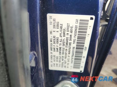 Zdjęcie 12 z 12 samochodu: 2010 HONDA ACCORD EX VIN:1HGCP2F78AA031194 - miniatura