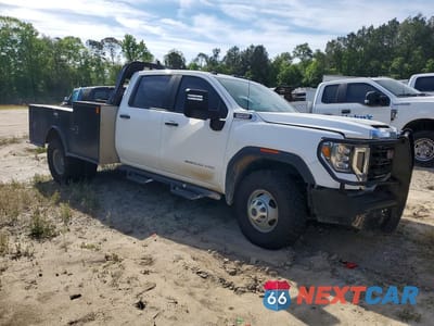 Czwarte zdjęcie samochodu z boku: 2023 GMC SIERRA HD FLATBED TRUCK VIN:1GD49SEY3PF116085 - miniatura