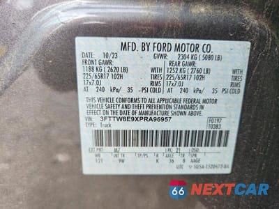 Zdjęcie 13 z 13 samochodu: 2023 FORD MAVERICK XL VIN:3FTTW8E9XPRA96957 - miniatura