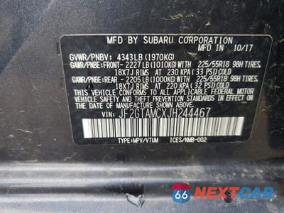 Zdjęcie 13 z 13 samochodu: 2018 SUBARU CROSSTREK LIMITED VIN:JF2GTAMCXJH244467 - miniatura