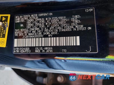 Zdjęcie 13 z 13 samochodu: 2010 LEXUS RX 450H VIN:JTJZB1BA6A2002092 - miniatura
