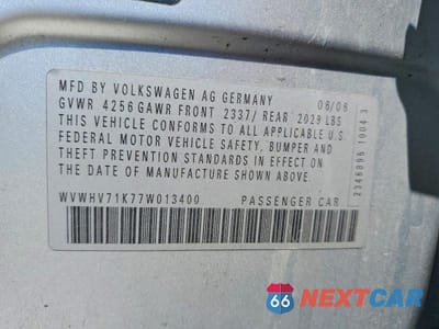 Zdjęcie 12 z 12 samochodu: 2007 VOLKSWAGEN NEW GTI VIN:WVWHV71K77W013400 - miniatura
