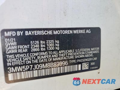 Zdjęcie 12 z 12 samochodu: 2021 BMW 330E VIN:3MW5P7J09M8B83996 - miniatura