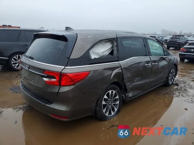 Trzecie zdjęcie samochodu z tyłu: 2022 HONDA ODYSSEY EXL VIN:5FNRL6H76NB046993 - miniatura