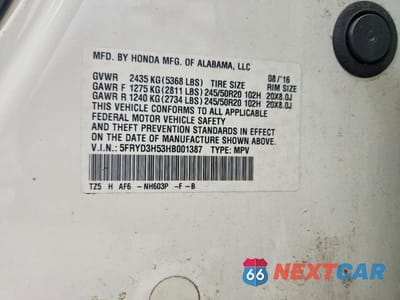 Zdjęcie 13 z 13 samochodu: 2017 ACURA MDX TECHNOLOGY VIN:5FRYD3H53HB001387 - miniatura