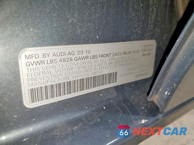 Zdjęcie 12 z 12 samochodu: 2010 AUDI A4 PREMIUM PLUS VIN:WAUHFBFLXAN059542 - miniatura