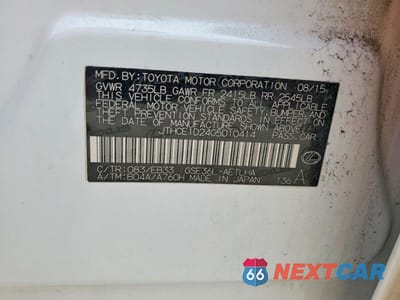 Zdjęcie 12 z 12 samochodu: 2016 LEXUS IS 350 VIN:JTHCE1D24G5010414 - miniatura