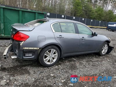 Trzecie zdjęcie samochodu z tyłu: 2011 INFINITI G25 SEDAN X VIN:JN1DV6AR5BM652176 - miniatura
