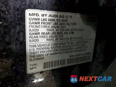 Zdjęcie 12 z 12 samochodu: 2018 AUDI Q7 PREMIUM PLUS VIN:WA1LAAF7XJD028834 - miniatura