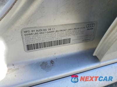 Zdjęcie 12 z 12 samochodu: 2012 AUDI A4 PREMIUM PLUS VIN:WAUFFAFL6CN006762 - miniatura