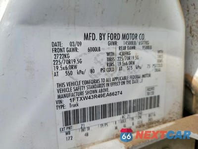 Zdjęcie 13 z 13 samochodu: 2009 FORD F450 SUPER DUTY VIN:1FTXW43R49EA66274 - miniatura