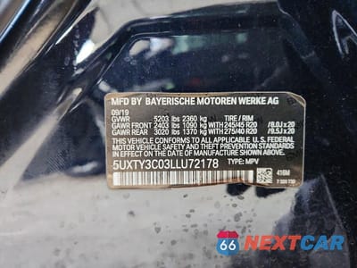 Zdjęcie 13 z 13 samochodu: 2020 BMW X3 SDRIVE30I VIN:5UXTY3C03LLU72178 - miniatura
