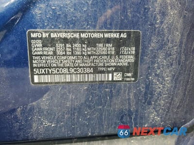 Zdjęcie 13 z 13 samochodu: 2020 BMW X3 XDRIVE30I VIN:5UXTY5C08L9C30384 - miniatura
