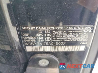 Zdjęcie 12 z 12 samochodu: 2005 MERCEDES-BENZ CL 55 AMG VIN:WDBPJ74J75A045007 - miniatura